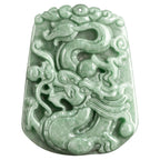 Fortune Jewel Year Of The Dragon Chinese Zodiac Dragon Soaring Jade Protection Bead Chain Necklace Pendant