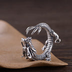 Fortune Jewel 925 Sterling Silver Dragon Luck Protection Ring Fortune Jewel