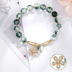Fortune Jewel Green Phantom Crystal Confidence Charm Bracelet
