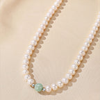 Fortune Jewel 925 Sterling Silver Natural Pearl Jade Healing Necklace Bracelet Earrings With Gift Box