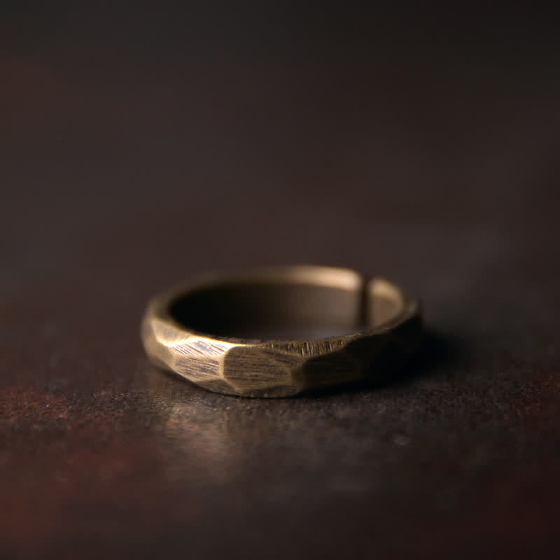 Fortune Jewel Tibetan Simple Design Copper Wealth Ring