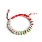 Fortune Jewel Natural Round Jade Luck Red String Protection Bracelet
