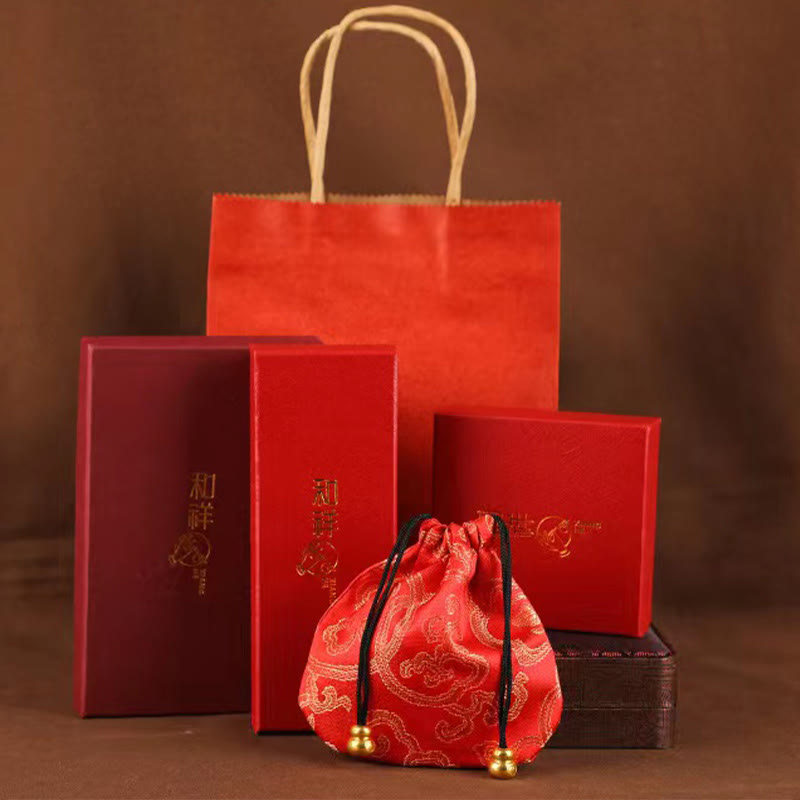 Fortune Jewel Natural Cinnabar Dragon Blessing Red String Belly Chain