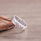 Fortune Jewel 999 Sterling Silver Lotus Elephant Six True Words Blessing Ring Fortune Jewel