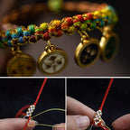 Fortune Jewel Tibetan Colorful Rope Five God Of Wealth Luck Braid Bracelet
