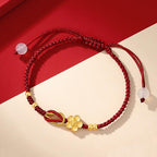 Fortune Jewel Handmade 925 Sterling Silver Cherry Blossoms Sakura Chalcedony Luck Bracelet