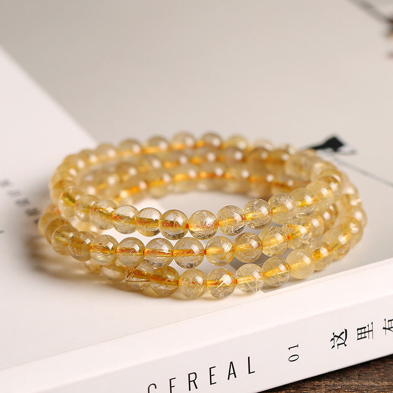 Fortune Jewel Natural Citrine Prosperity Protection Bracelet
