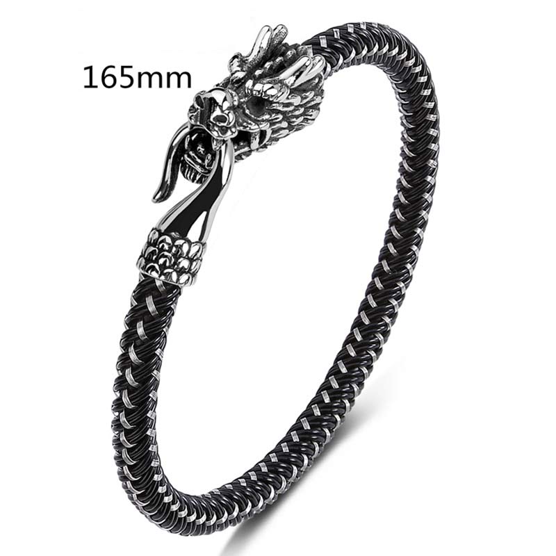 Fortune Jewel Dragon Titanium Steel Protection Luck Bracelet Fortune Jewel