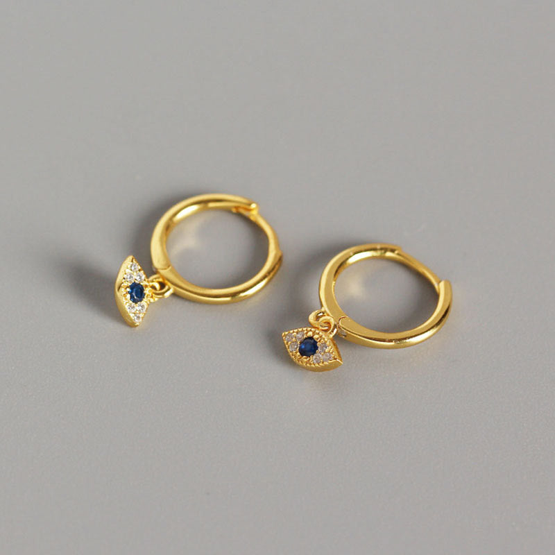 Fortune Jewel 925 Sterling Silver Evil Eye Blessing Protection Stud Earrings