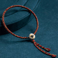 Fortune Jewel Handmade 925 Sterling Silver Chinese Zodiac Natal Buddha Protection Colorful Rope Bracelet