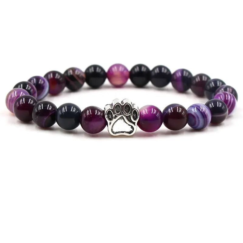 Indian Agate Green Agate Dog Paw Positive Calm Bracelet Fortune Jewel