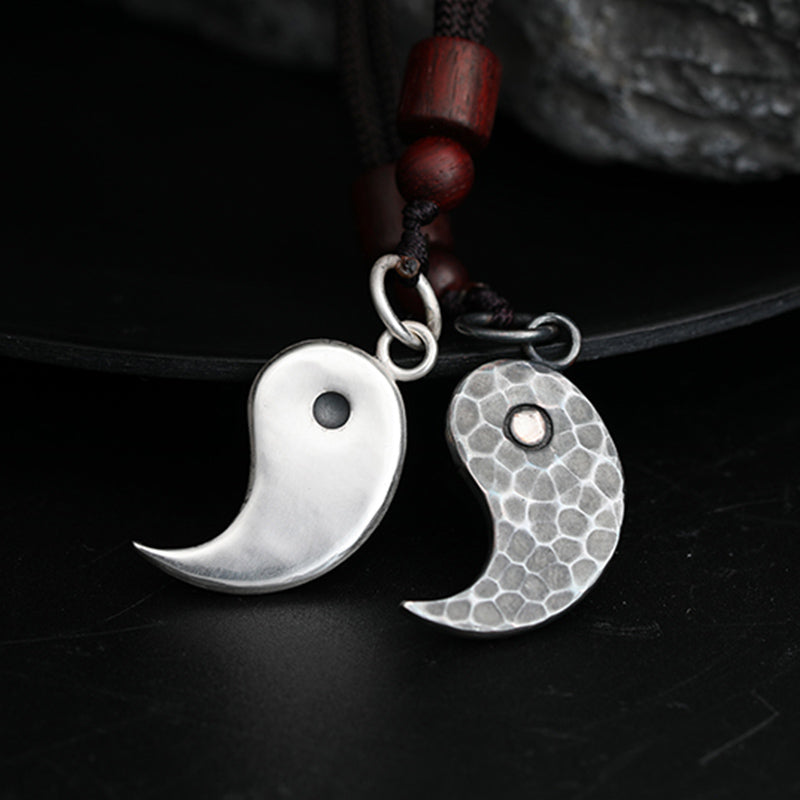 Fortune Jewel 990 Sterling Silver Yin Yang Balance Harmony Necklace Pendant Fortune Jewel