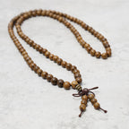 Fortune Jewel 108 Mala Beads Bracelet Prayer Meditation Sandalwood Elastic