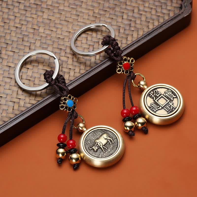 Fortune Jewel 12 Chinese Zodiac Blessing Wealth Fortune Keychain