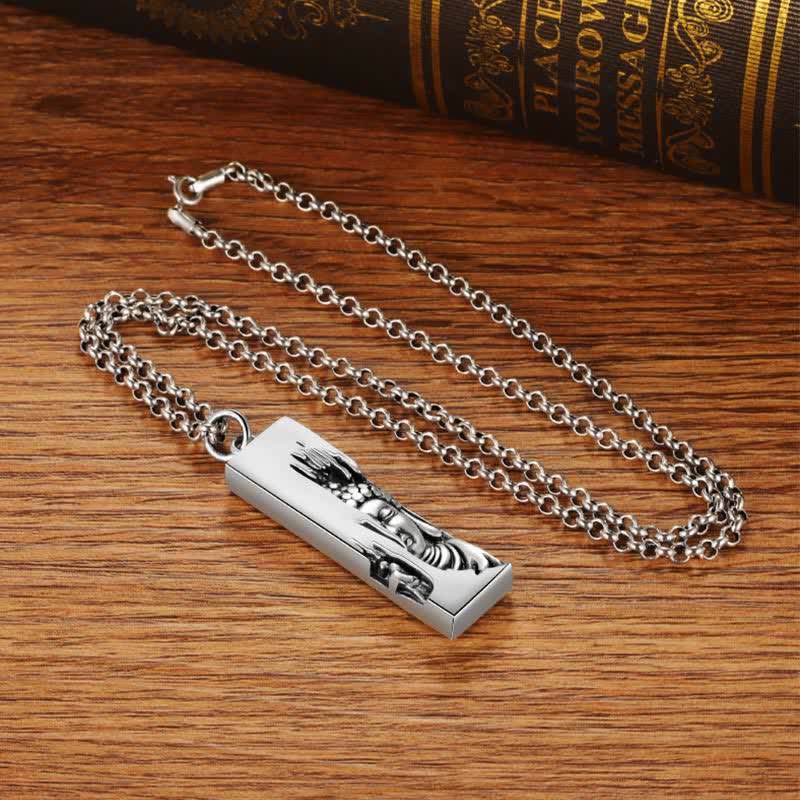 Fortune Jewel Tathagata Buddha Strength Protection Amulet Lucky Vintage Style Pendant Necklace Fortune Jewel