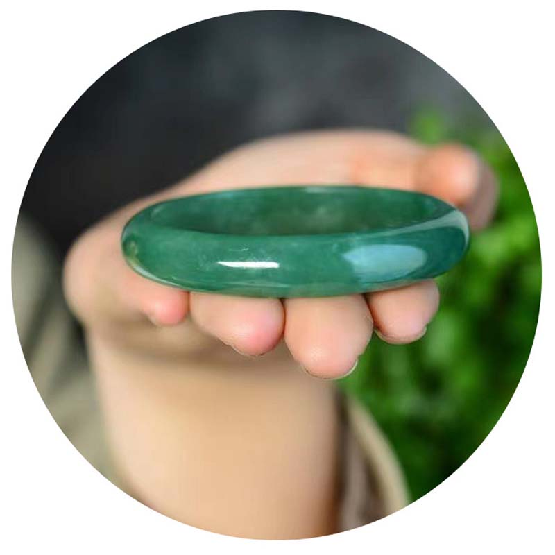 Fortune Jewel Jade Healing Abundance Protection Bracelet Bangle