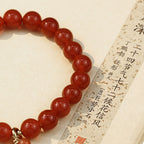 Buddha Stones Natural Red Agate Buddha Success Bracelet
