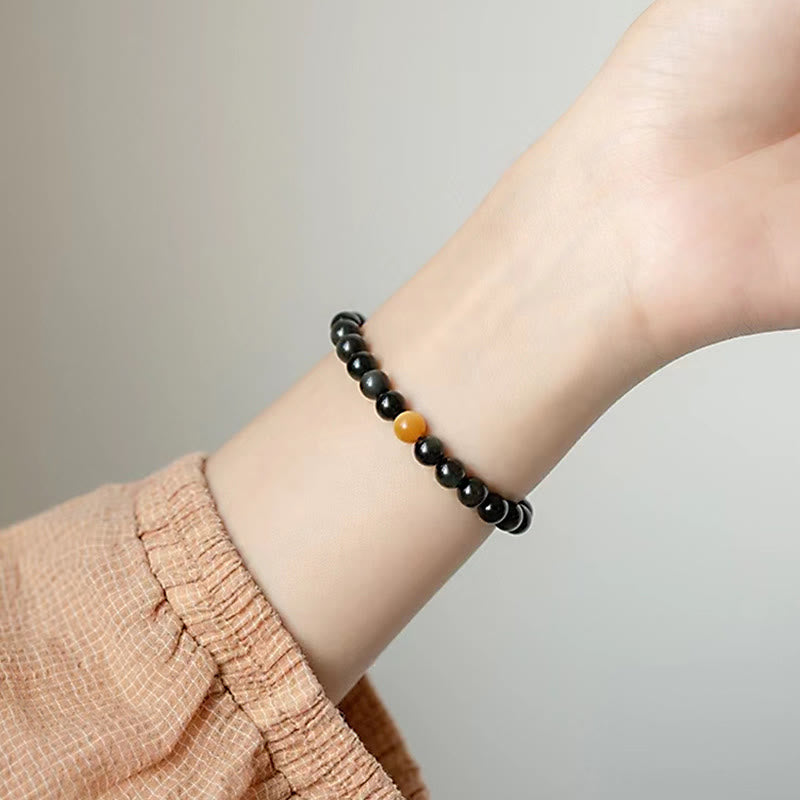 Fortune Jewel Natural Rainbow Obsidian Tiger Eye Positive Love Bracelet