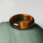 Fortune Jewel Tiger Eye Stone Strength Protection Ring