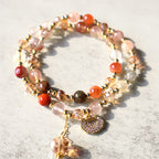 Fortune Jewel Colorful Rutilated Quartz Double Wrap Spiritual Growth Bead Bracelet