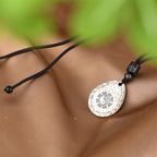 Fortune Jewel Vintage 999 Sterling Silver Yin Yang Bagua Water Drop Design Balance Harmony Necklace Pendant Fortune Jewel