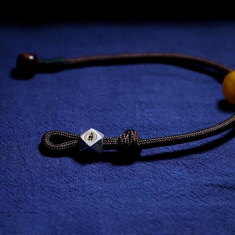 Fortune Jewel 925 Sterling Silver Chinese Zodiac Natal Buddha Natural Amber Clear Anxiety Bracelet