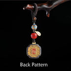 Fortune Jewel Fu Character Blessing Ruyi Charm Key Chain