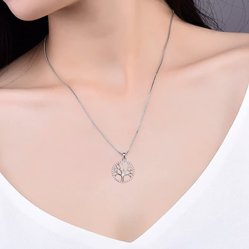 Fortune Jewel The Tree of Life 925 Sterling Silver Creation Necklace Pendant