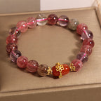 Fortune Jewel Natural Super Seven Crystal Red Agate Positivity Bracelet
