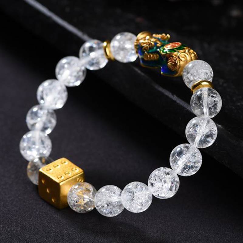 Buddha3bodhi Color-Changing Pixiu White Crystal Dice Wealth Bracelet