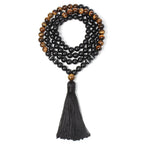 Fortune Jewel Black Onyx Tiger Eye Fortune Bracelet Tassel Necklace Pendant