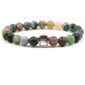 Indian Agate Green Agate Dog Paw Positive Calm Bracelet Fortune Jewel