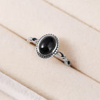 Fortune Jewel 925 Sterling Silver Black Onyx Fortune Ring