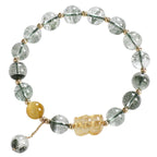 Fortune Jewel Green Phantom Citrine PiXiu Confidence Bracelet