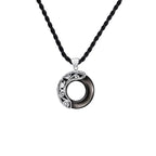 Fortune Jewel 12 Constellations of the Zodiac Ice Obsidian Blessing Round Pendant Necklace