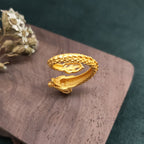 Fortune Jewel Golden Dragon Success Strength Ring Fortune Jewel
