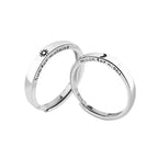 Fortune Jewel 925 Sterling Silver Sun Moon Protection Adjustable Couple Ring