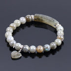 Fortune Jewel Natural Quartz Love Heart Healing Beads Bracelet