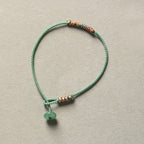 Fortune Jewel Tibetan Handmade Green Aventurine Luck Protection Braided Rope Bracelet