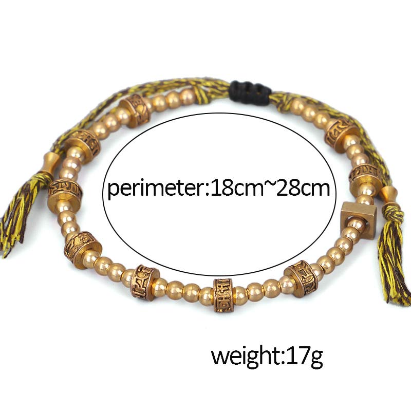 Fortune Jewel Tibetan Curse Six True Words Wealth Bracelet