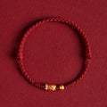 Fortune Jewel 925 Sterling Silver Handmade Koi Fish Wealth Success Braided Rope Bracelet