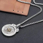 Fortune Jewel Tibetan Om Mani Padme Hum Double Dorje Vajra Rotatable Purity Peace Necklace Pendant