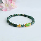Fortune Jewel Natural Green Jade Topaz Luck Bracelet