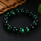 Fortune Jewel Natural Green Tiger Eye Strength Bracelet