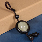 Fortune Jewel Red Sandalwood Ebony Wood Green Sandalwood Luminous Lucky Bead Gourd Peace Key Chain