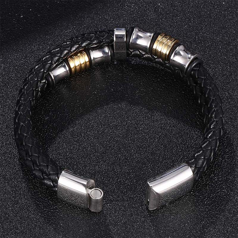 Fortune Jewel Layered Leather Weave Fortune Bracelet