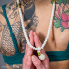 Buddha Stones "Hoping for Serenity and Mindfulness" Bodhi Lotus Mala Includes Gift Message Card Fortune Jewel