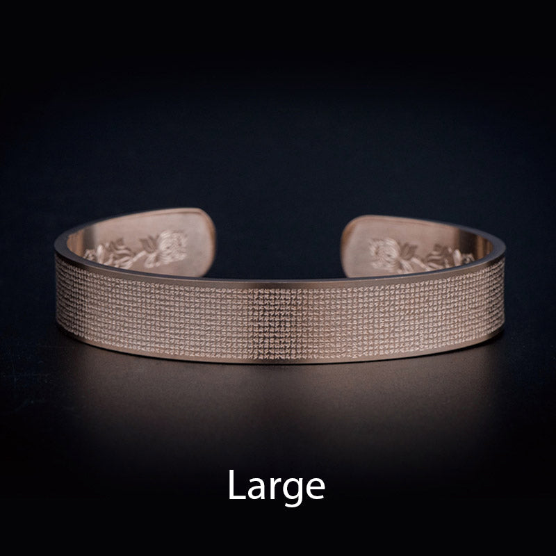 Fortune Jewel Shurangama Mantra Engraving Titanium Steel Blessing Bracelet