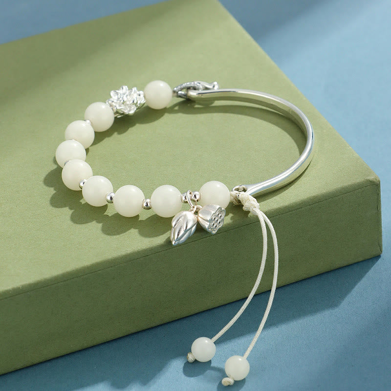 Fortune Jewel Bodhi Seed Butterfly Lotus Luck Wealth Bracelet Bangle