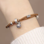 Fortune Jewel 925 Sterling Silver Gold Swallowing Beast Koi Fish Wealth Handcrafted Braided Bracelet
